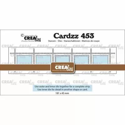 Matrice de coupe Cardzz Postage Stamp Strip XL 5x horizontal rectangles
