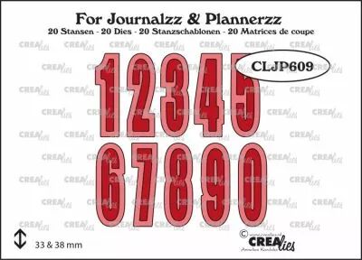 Matrice de coupe For Journalzz & Plannerzz Numbers die set no. 3, with shadows