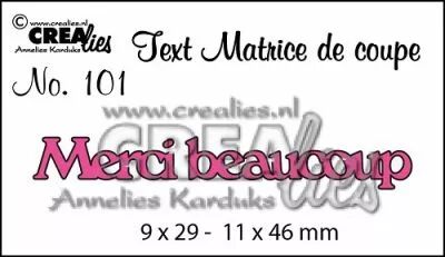 Matrice de coupe texte no. 101 Merci beaucoup