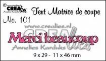 Matrice de coupe texte no. 101 Merci beaucoup