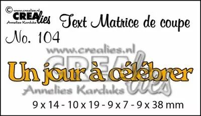Matrice de coupe texte no. 104 Un jour � c�l�brer