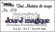 Matrice de coupe texte no. 109, Jour J magique