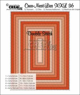 Matrice de coupe XXL rectangles avec double pointill�s