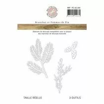 Matrice de d&eacute;coupe Branches et pommes de pin - Mes P\'tits Ciseaux