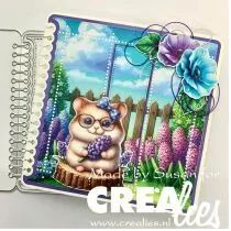 Matrice de d&eacute;coupe Cardzz n&deg; 461, feuille de timbres carr&eacute;s Uma avec 3 rectangles