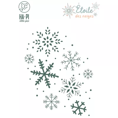 Matrice de d�coupe Fond flocons - HA PI Little Fox
