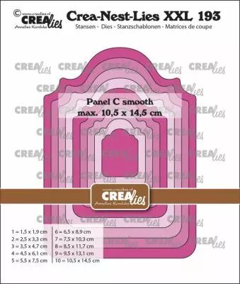 Matrices Crea-Nest-Lies XXL dies no. 193, Panel C smooth