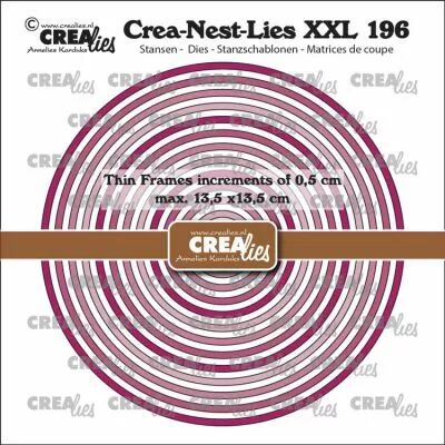 Matrices Crea-Nest-Lies XXL dies no. 196, Thin Frames Circles smooth