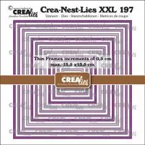 Matrices Crea-Nest-Lies XXL dies no. 197, Thin Frames Squares smooth