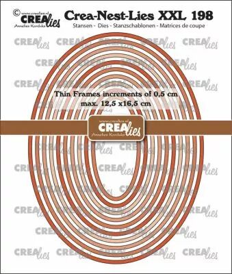 Matrices Crea-Nest-Lies XXL dies no. 198, Thin Frames Ovals smooth