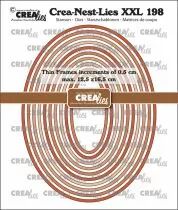 Matrices Crea-Nest-Lies XXL dies no. 198, Thin Frames Ovals smooth