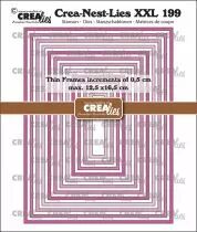 Matrices Crea-Nest-Lies XXL dies no. 199, Thin Frames Rectangles smooth