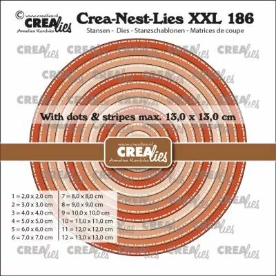 Matrices Crea-Nest-Lies XXL n� 186, Cercles � pois et rayures