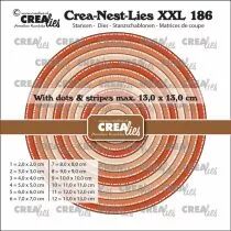 Matrices Crea-Nest-Lies XXL n&deg; 186, Cercles &agrave; pois et rayures