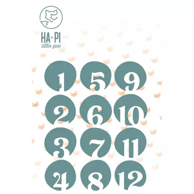 Matrices de d�coupe Bulles de mois - HA PI Little Fox