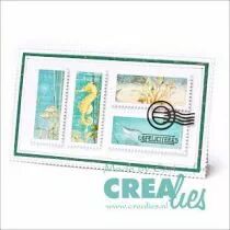 Matrices de d&eacute;coupe Cardzz n&deg; 463, feuille de tampons Mini Slimline Wendelyn avec 4 rectangles horizontaux