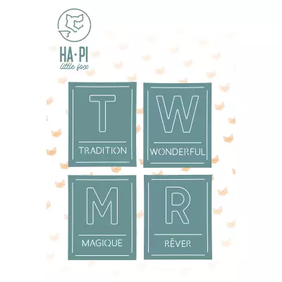 Matrices de d�coupe Cartes magique - HA PI Little Fox
