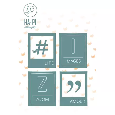 Matrices de d�coupe Cartes zoom - HA PI Little Fox