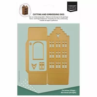 Matrices de D�coupe et de Gaufrage 3D Maison � Pignon � Gradins 5pcs