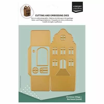 Matrices de D�coupe et de Gaufrage 3D Maison � Pignon en Cloche 5pcs