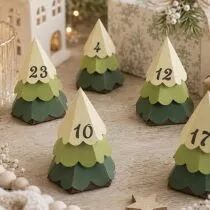 Matrices de D&eacute;coupe et de Gaufrage 3D Sapin de No&euml;l 4pcs
