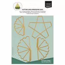 Matrices de D&eacute;coupe et de Gaufrage 3D Sapin de No&euml;l 4pcs