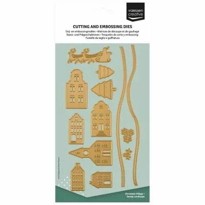 Matrices de D�coupe et de Gaufrage Slimline Paysage Enneig� 12pcs