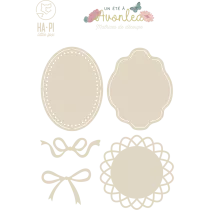 Matrices de d&eacute;coupe Etiquettes vintage - HA PI Little Fox