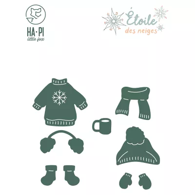 Matrices de d�coupe Hapi en hiver - HA PI Little Fox