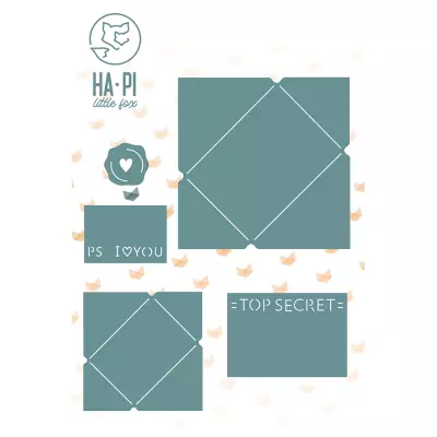 Matrices de d�coupe Mini enveloppes - HA PI Little Fox