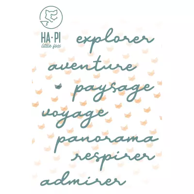 Matrices de d�coupe Mots de voyage - HA PI Little Fox