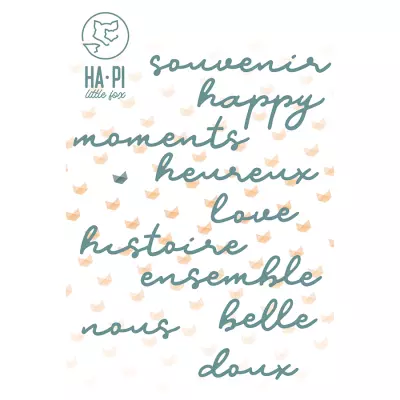 Matrices de d�coupe Mots doux - HA PI Little Fox