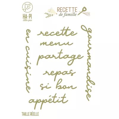 Matrices de d�coupe Mots en cuisine