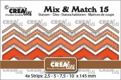 Matrices Mix & Match n� 15, bandes en zigzag avec point de couture