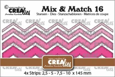Matrices Mix & Match n� 16, bandes en zigzag � pois
