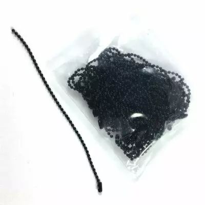MINI CHAINETTE METAL NOIR 1,5MM X 100 MM