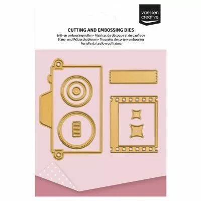 Mini Matrices de D�coupe et de Gaufrage Appareil Photo Vintage 9pcs