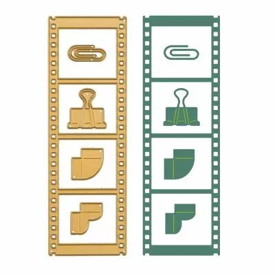 Mini Matrices de D�coupe et de Gaufrage Bande de Film Vintage 5pcs