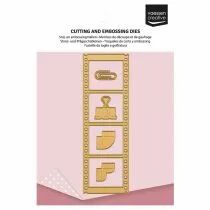 Mini Matrices de Découpe et de Gaufrage Bande de Film Vintage 5pcs