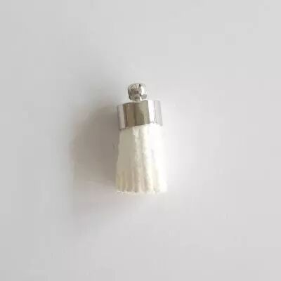 MINI POMPON ARGENT - BLANC