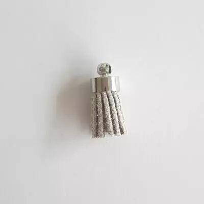 MINI POMPON ARGENT - GRIS CLAIR