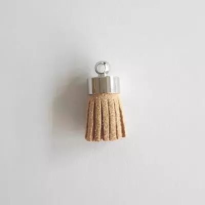 MINI POMPON ARGENT - MARRON
