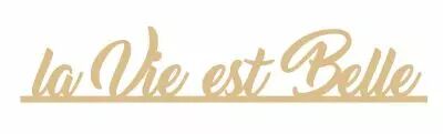 MOT AVEC BANDE LA VIE EST BELLE MDF 3 MM