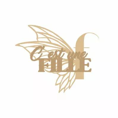 Mot en bois - C\'est une fille