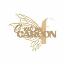 Mot en bois - C\'est une gar&ccedil;on