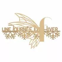 Mot en bois Une journée en Hiver