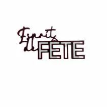MOT EN PLEXI BICOLORE ESPRIT DE FETE BORDEAUX / BLANC