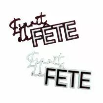 MOT EN PLEXI BICOLORE ESPRIT DE FETE BORDEAUX / BLANC