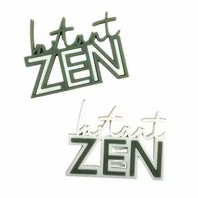 MOT EN PLEXI BICOLORE INSTANT ZEN VERT / BLANC