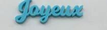 MOT PLEXI 3 MM JOYEUX COULEUR AU CHOIX